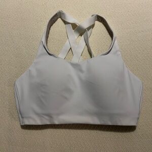 lululemon athletica White Cross-Back Sports Bra